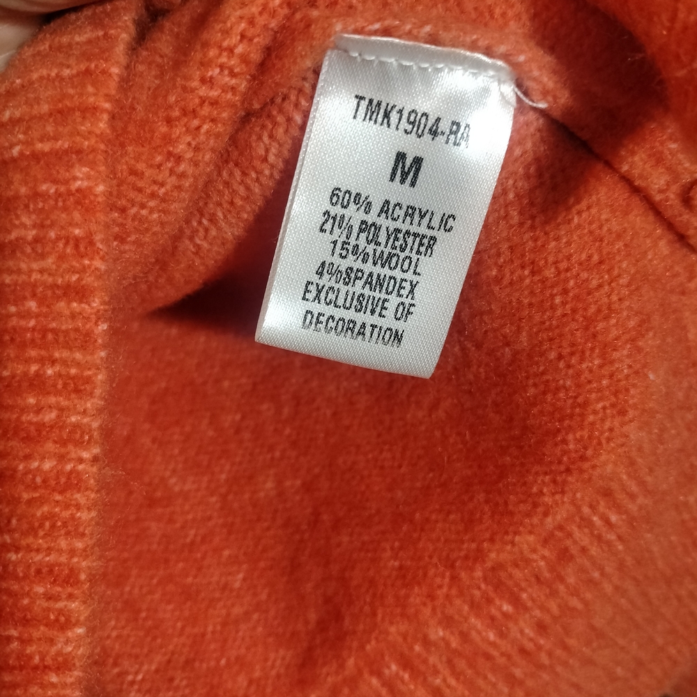 THML Vibrant Colorblock Mock-Neck Sweater in Orange & Pink - Picture 7 of 10